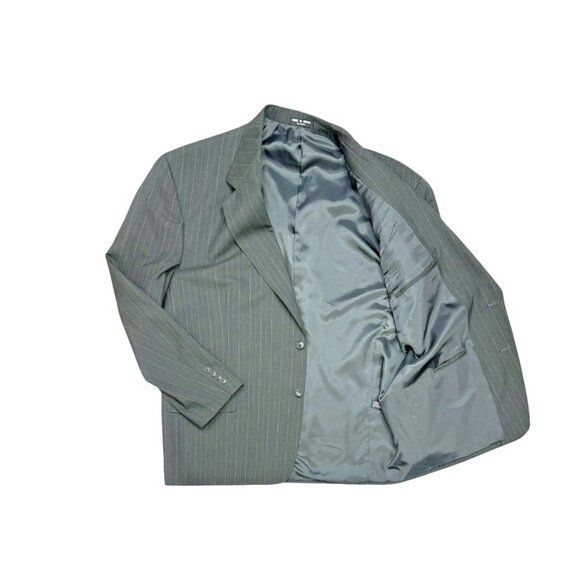 Gerald Austin of Bond St Gray Striped Single Breasted Blazer - Picture 6 of 7